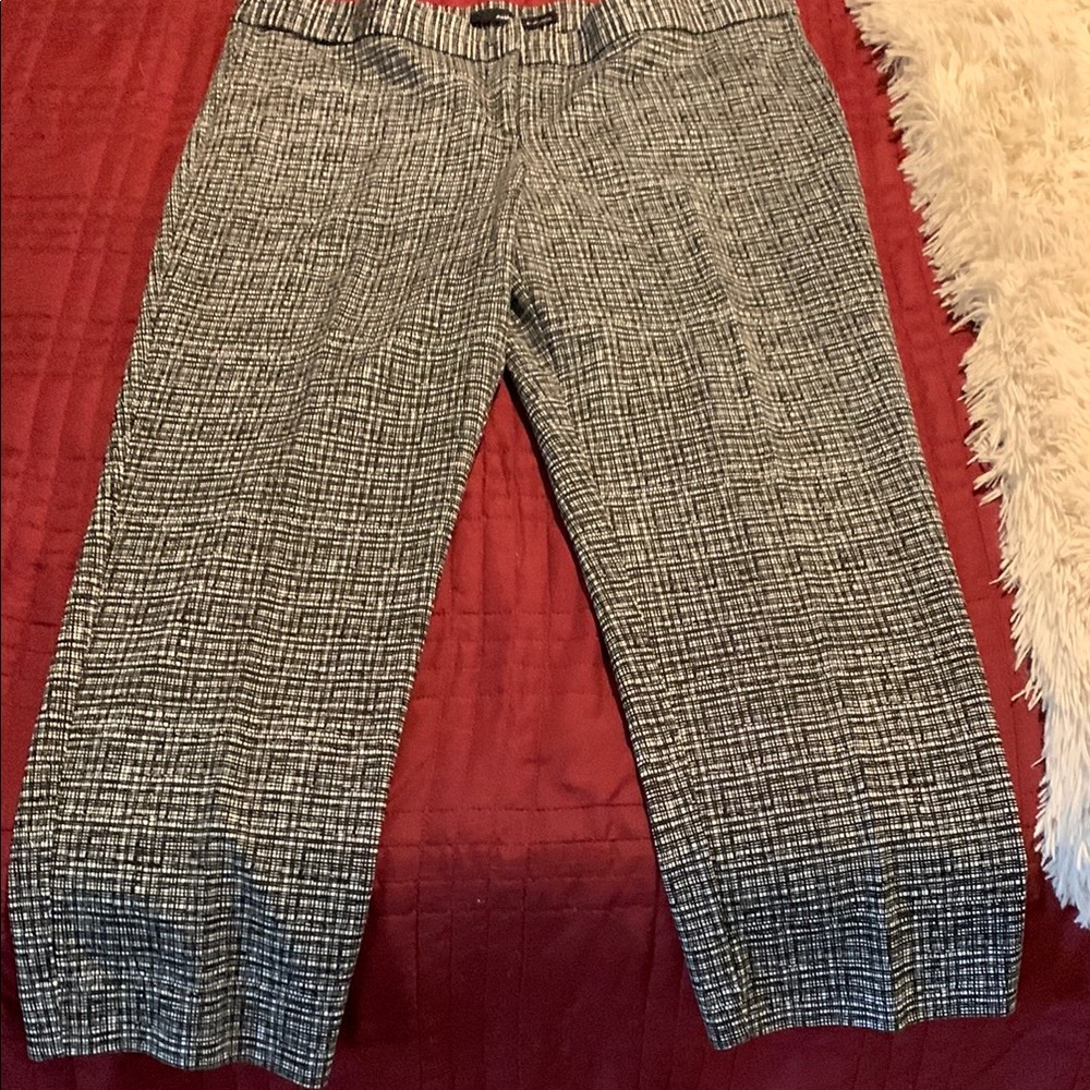 Amanda & Chelsea Size 16 Black and White Checkered Dress Pants